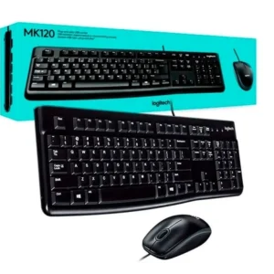 KIT TECLADO + MOUSE LOGITECH MK120 USB SP BLACK
